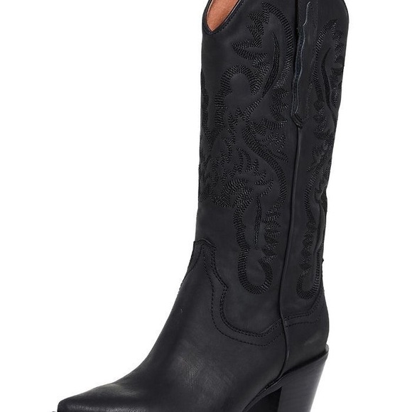 SOLD - Black Western Leather Boots - Picture 7 of 7